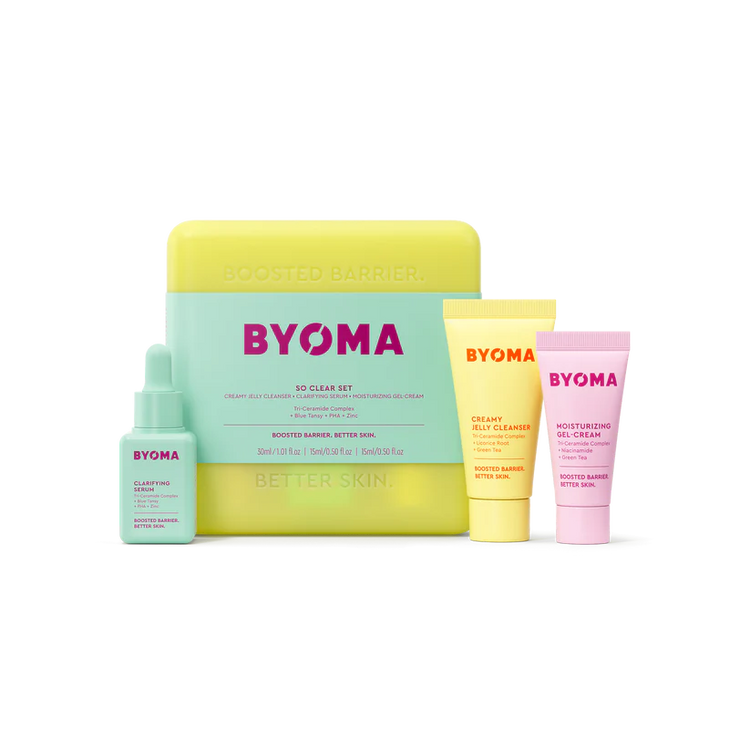 Byoma So Clear Set - Mini Cleanser, Mini Gel Cream & Mini Clarifying Serum