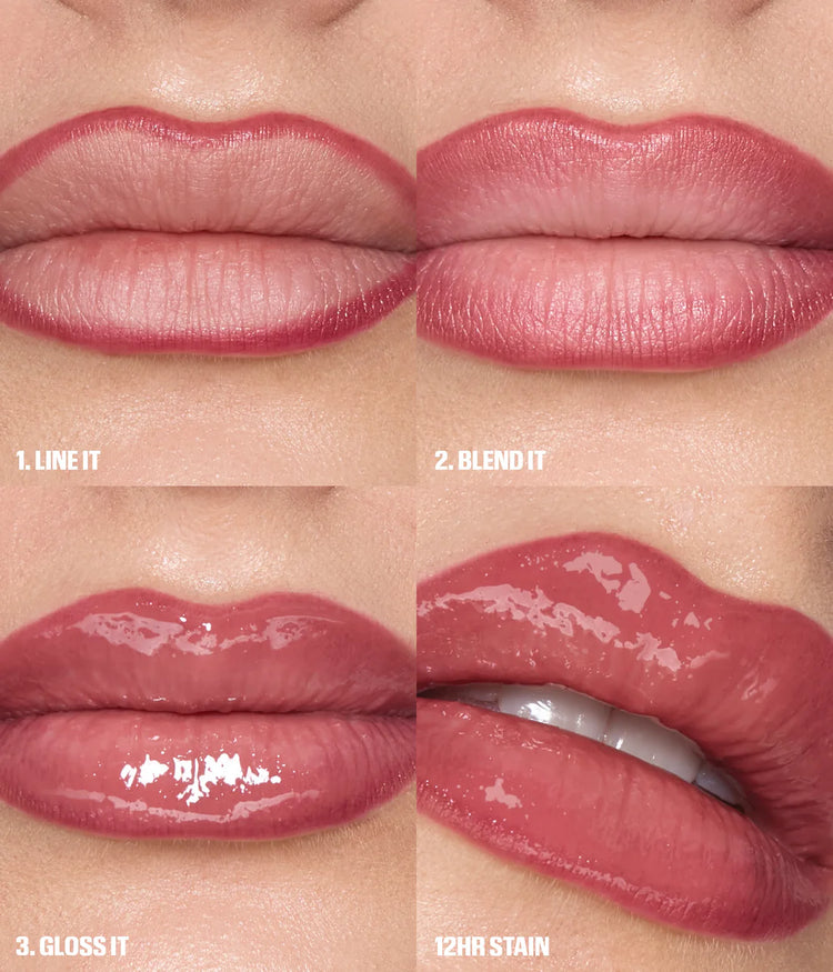Huda Beauty Makeout Sesh Lip Duo Rosy Nudes