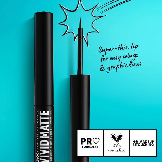 NYX Vivid Matte Black Liquid Eyeliner - Black