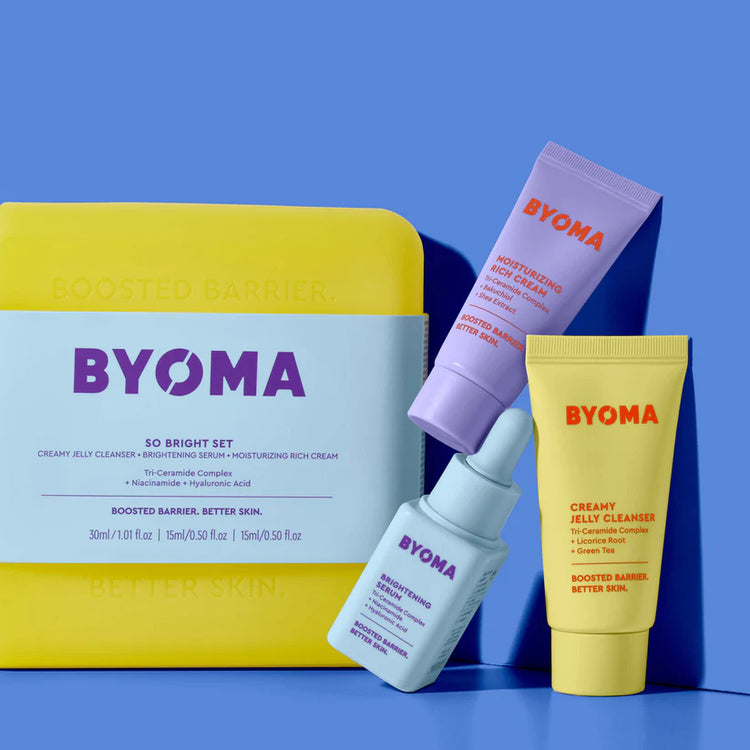 Byoma So Bright Set - Mini Cleanser, Mini Rich Cream & Mini Brightening Serum